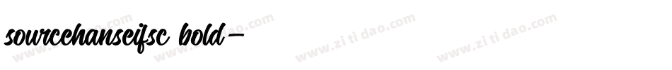 sourcehanseifsc bold字体转换
